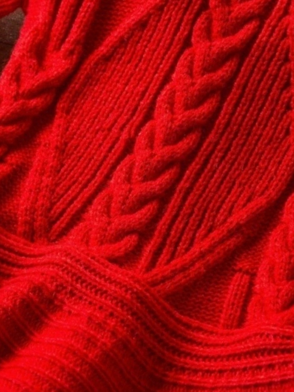 Red Sweater Knit Tulle Hem Girls' Dress 4T - Picture 3 of 4